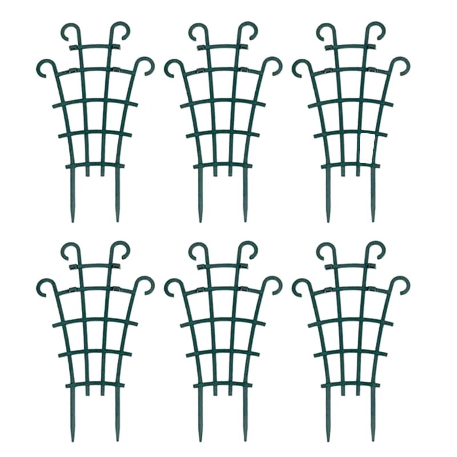 6PCS Decorative FanShaped Garden Trellis for Climbing Plants Pots