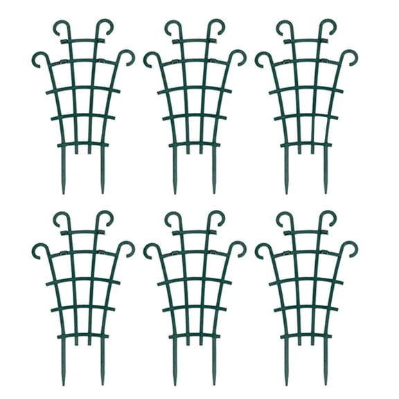 6PCS Decorative Fan-Shaped Garden Trellis for Climbing Pots Outdoor Racks Good and Construction
