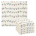 thumbnail image 1 of 6PCS Dish Towels and Dish Cloths Reuseable Dishcloths Sets for Washing Dishes, Cooking, Baking Size 11" x 11" Colorful Christmas Lights Pattern, 1 of 9