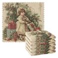 thumbnail image 1 of 6PCS Dish Towels and Dish Cloths Reuseable Dishcloths Sets for Washing Dishes, Cooking, Baking Size 11" x 11" Nostalgic Christmas Atmosphere, 1 of 9