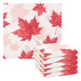thumbnail image 1 of 6PCS Dish Towels and Dish Cloths Reuseable Dishcloths Sets for Washing Dishes, Cooking, Baking Size 11" x 11" Red Maple Leaves Pattern, 1 of 9