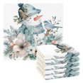 thumbnail image 1 of 6PCS Dish Towels and Dish Cloths Reuseable Dishcloths Sets for Washing Dishes, Cooking, Baking Size 11" x 11" Snowman with Flowers Bird, 1 of 9