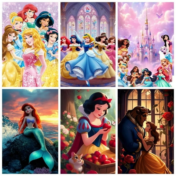 6PCS Anime Pretty Princes Theme Bedroom Wall Decoration Posters (8X10 in) Unframed