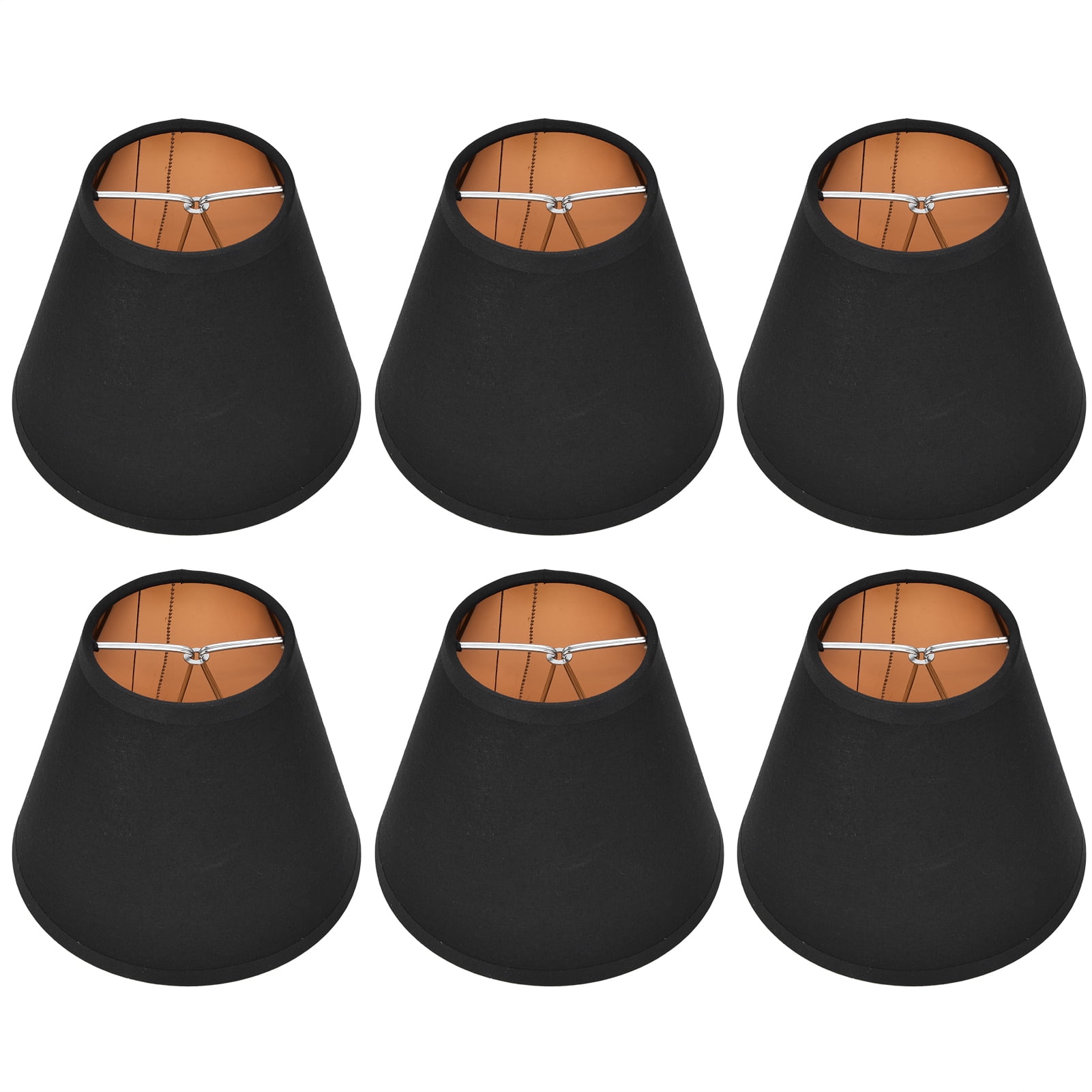 6PCS Double Small Lamp Shade Clip On Bulb Set for Candelabra Bulbs