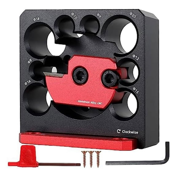 6PCS Dowel Maker Jig Kit,Metric 8mm to 20mm Adjustable Dowel Maker,with Carbide Blade,for Wooden Rods Sticks Woodworking