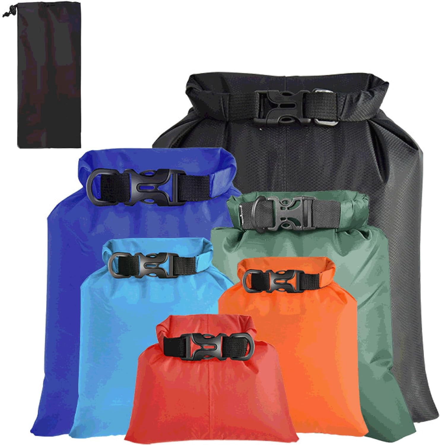 6PCS Dry Bags Waterproof, Lightweight for Kayaking Waterproof，Outdoor Waterproof Bag Hiking Boating Camping