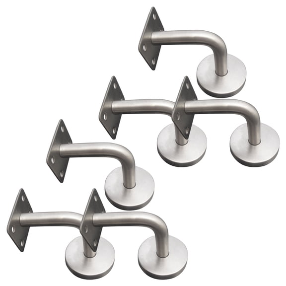 6PCS Elegant Replacement Handrail Bannister Stair Rail Supports Brackets for Hotel Gym Villa Restaurant Office Building