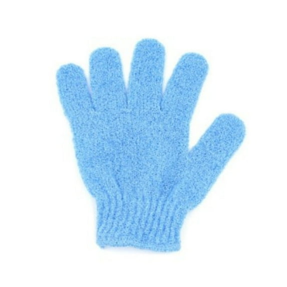 6PCS Exfoliating Shower Gloves - 100% Nylon, Foam Bath Resistant Body Massage Cleaning Loofah, Set of 20 Gloves in Assorted Colors for Gentle Exfoliation and Skin Revitalization Blue