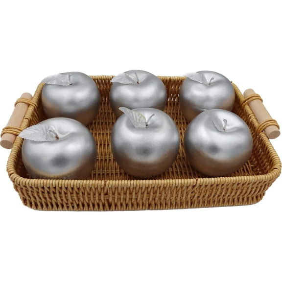 6PCS Fake Fruits Decoration Lifelike Silver Banana Artificial Simulation Party Home Kitchen Christmas Photography Props