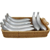 6PCS Fake Fruits Decoration Lifelike Silver Banana Artificial Simulation Party Home Kitchen Christmas Photography Props