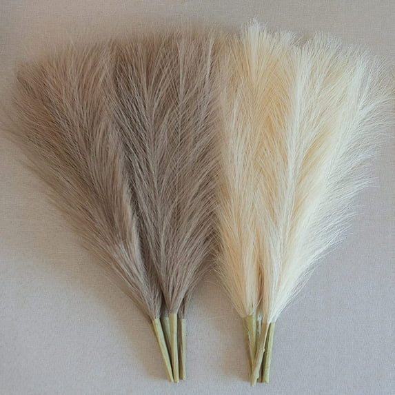 6PCS Faux Pampas Grass 17"/43cm Artificial Pompous Grass Fake Pompass Branches Vase Filler Flower Arrangement for Home,Living Room, Kitchen, Wedding ,Boho Decor (Mix)