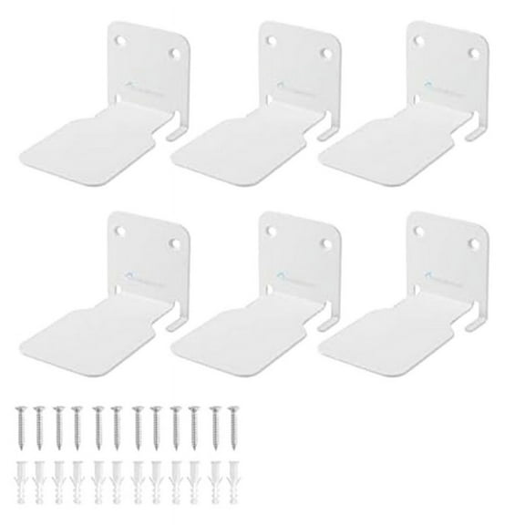 6PCS Floating Bookshelf Duty Floating Bookshelves for Wall Space-Saving, Iron Plate Metal Book Storage