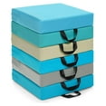 thumbnail image 1 of 6PCS Floor Cushions for Kids, 15 Inch Flexible Portable Classroom Seating w/Handles, Easy to Clean, 3 Inch Thick Soft Foam Square Comfy Seats for Daycare Preschool(Square, Blue), 1 of 8