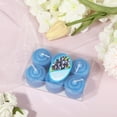 thumbnail image 1 of 6PCS Floral Scent Votive Candles - 1.4Inch Natural Paraffin Wax Candles, Home Decor for Valentine's Day Christmas Wedding Birthday Party (Blue), 1 of 5