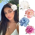 thumbnail image 1 of 6PCS Flower Hair Claw Clips Cute Hair Clips Hawaiian Plumeria FLower Claw clip Flower Clips for Thick Thin Hair Large Flower Hair Claw Clips for Women Non Slip Strong Hold Hair Catch Clamp Barrettes, 1 of 4