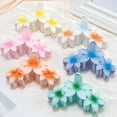 thumbnail image 1 of 6PCS Flower Hair Claw Clips Cute Hair Clips Hawaiian Plumeria FLower Claw clip Flower Clips for Thick Thin Hair Large Flower Hair Claw Clips for Women Non Slip Strong Hold Hair Catch Clamp Barrettes, 1 of 5