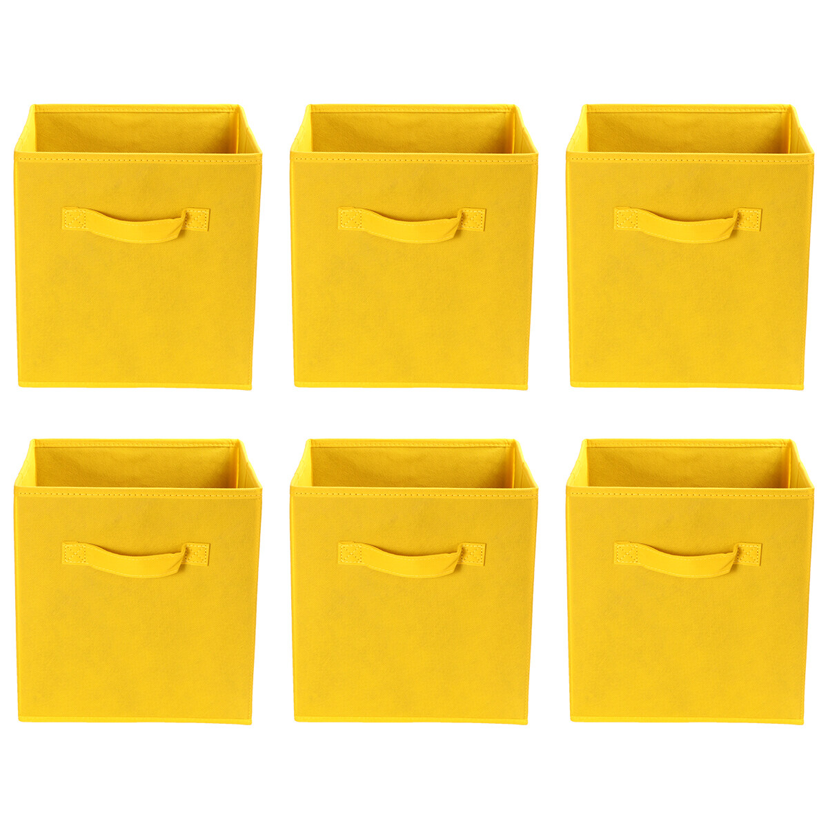 6PCS Foldable Collapsible Fabric Storage Cube Baskets Boxes Bins