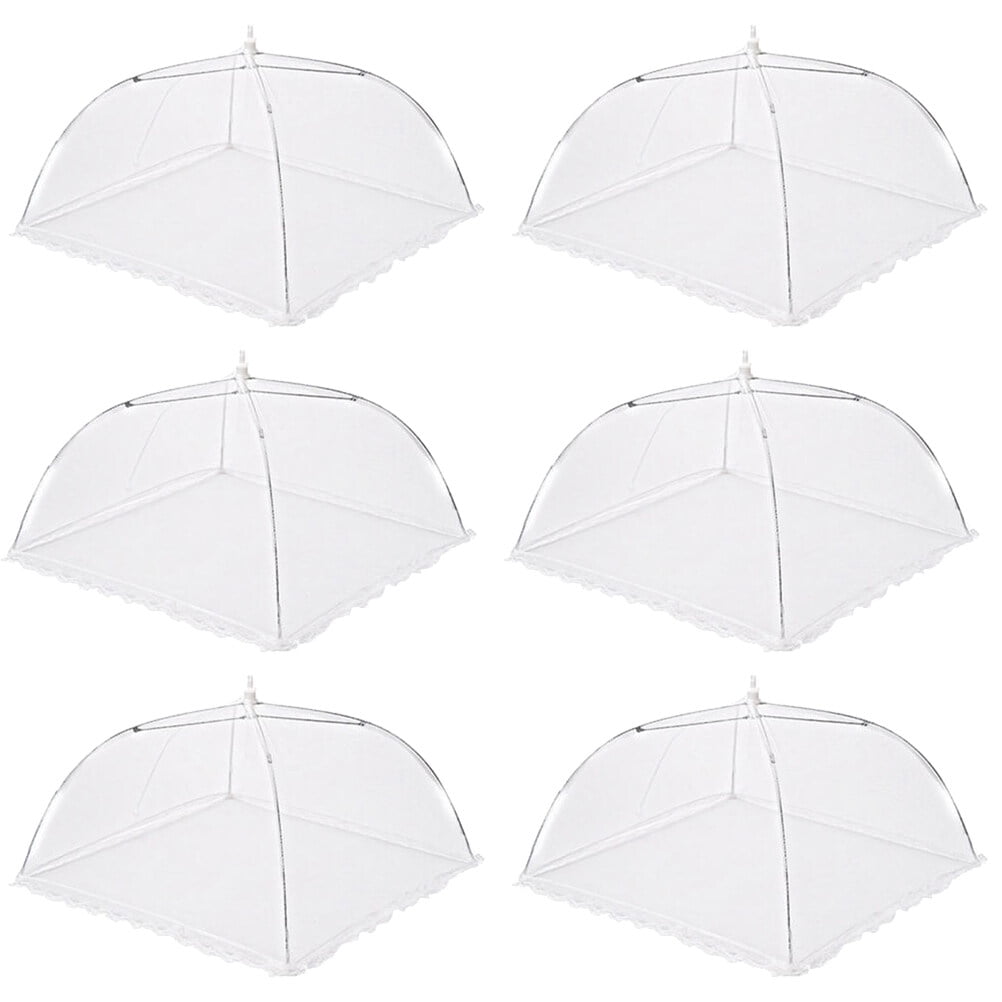 6PCS Foldable Umbrella Food Covers Tent Umbrella Screens Food