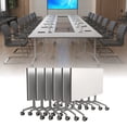 thumbnail image 1 of 6PCS Folding Conference Table with Wheels 55.1in White, Foldable Mobile Training Tables for Office Classroom (6 47.2), 1 of 8