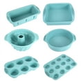 thumbnail image 1 of 6PCS Food Grade Silicone Baking Tool Set, High-temperature Resistant Oven, Baking Plate, Cake, Toast, Qifeng Kitchen Baking Mold (blue 6pcs), 1 of 7