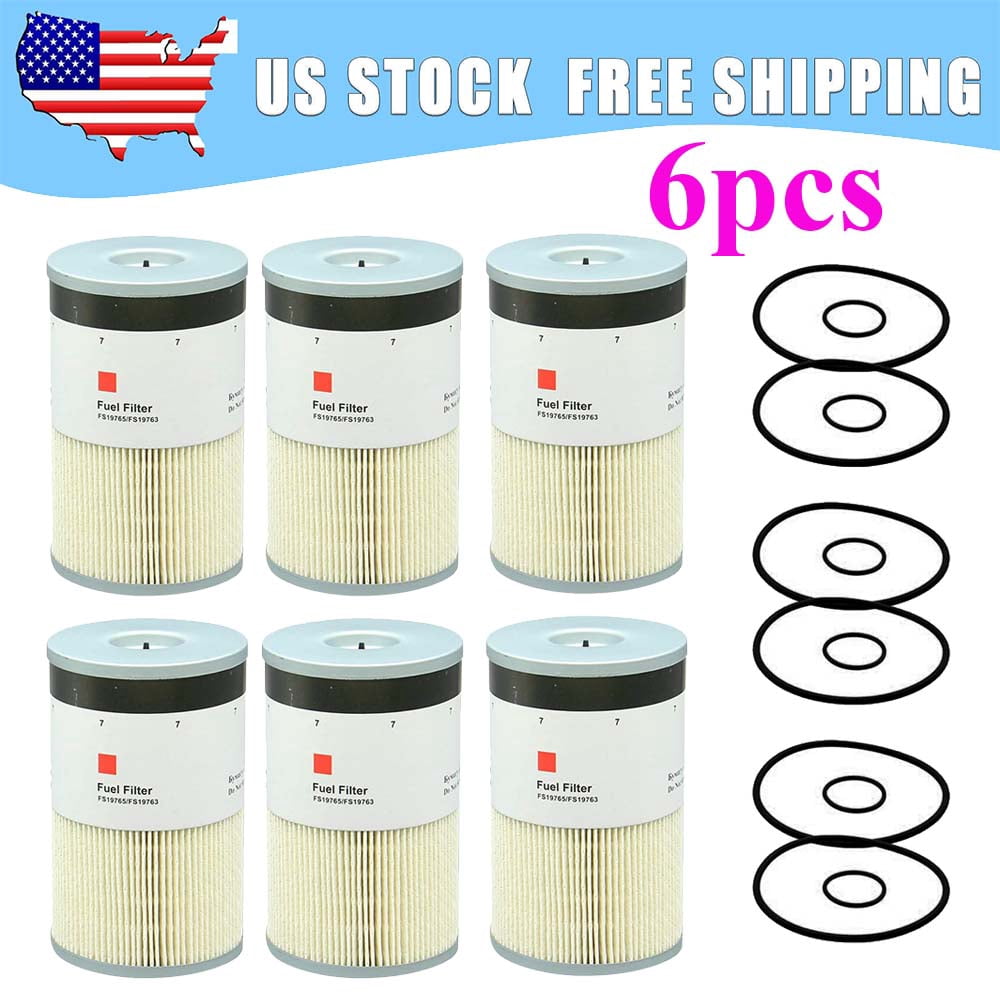 6PCS For Cummins ISX Paccar MX FS19765 Fuel Water Separator Filter ...