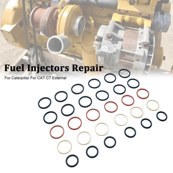 6PCS Fuel Injectors Seal O-Ring Kit Fit For Caterpillar C7 Fit CAT C7 External