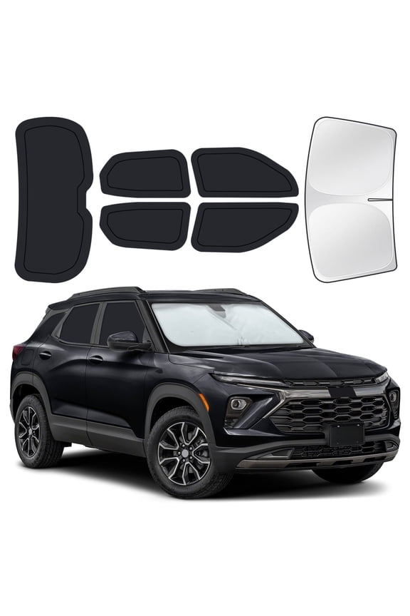 6PCS Full Car Window Sunshade Set for Chevrolet Trailblazer 2021-2025, Custom-Fit Privacy Shades for Front, Side & Rear Windows, Heat-Blocking Window Covers for Camping, Travel & Daily Use