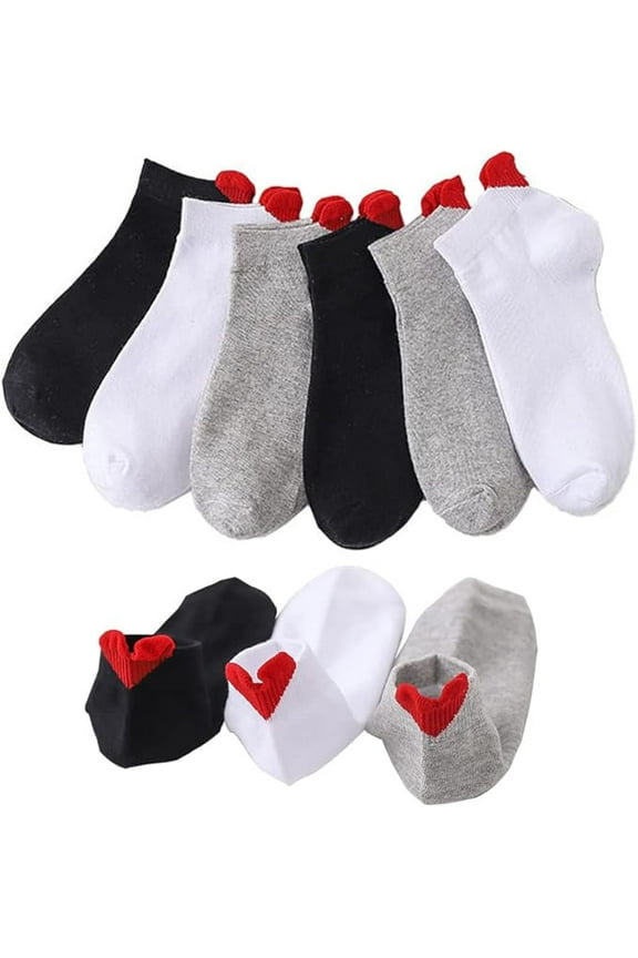 6PCS Funny Cute Socks Cotton Women Colorful Sneaker Novelty Socks Men Cartoon Emoji No Show Short Socks
