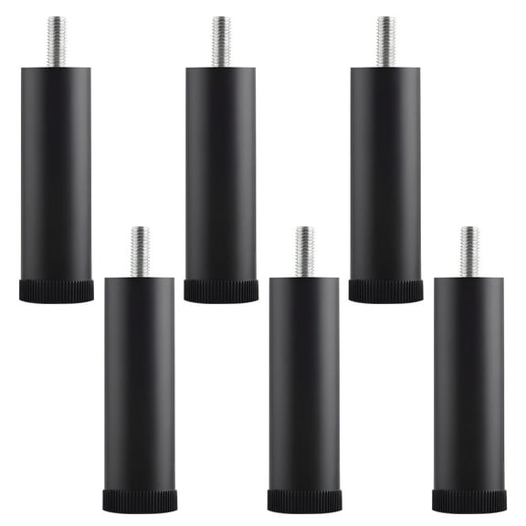 6PCS Furnitures Height Adjusters 3.4 Inch Bed Risers Metal Base Thread Quick Install Metal Bed risers