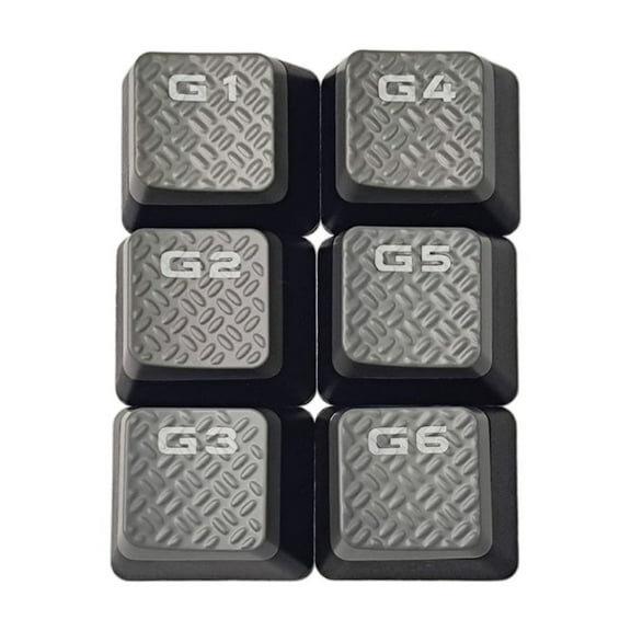 6PCS G1/2/3/4/5/6 Non slip Keycap ABS Backlit Non Slip Texture Key Caps for STRAFE K95 Gaming Keyboards