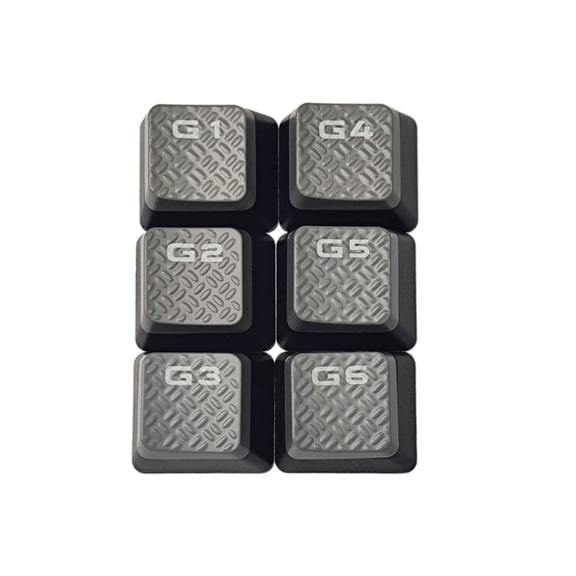 6PCS G1/2/3/4/5/6 Non slip Keycap ABS Backlit Non Slip Texture Key Caps for STRAFE K95 Gaming Keyboards