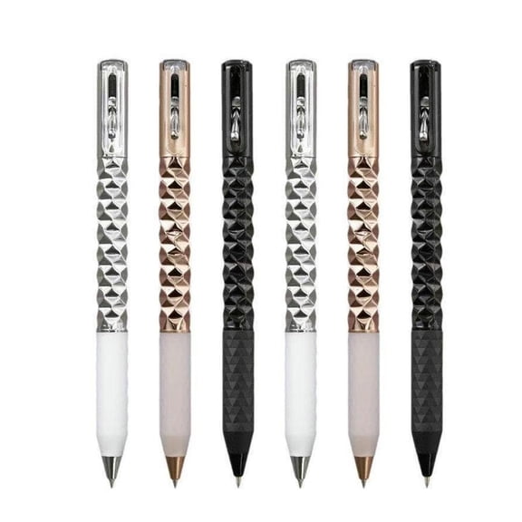 6PCS Geometric Decompression Pen, Fancy One-Click Deformation Fidget Pen for Journaling, Gift for Nurses Teachers Students Colleagues Office Use
