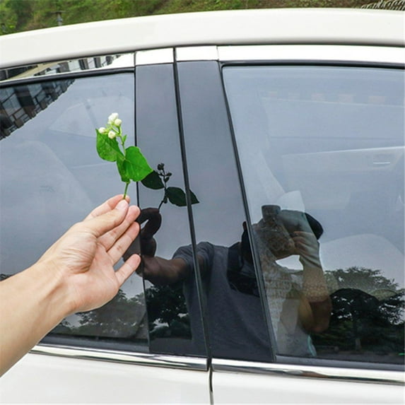6PCS Glossy Black Door Pillar Cover Trim Posts For 2006-11 Benz ML350 ML550 W164