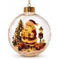 thumbnail image 1 of 6PCS Glowing Christmas Ornaments - Mini Gold Light-Up Christmas Ball Ornaments - Christmas Tree Ornament with Warm LED Light for Tree Mantel, Holiday Scene Decoration & Gift, 1 of 8