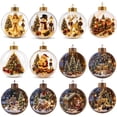 thumbnail image 1 of 6PCS Glowing Christmas Ornaments - Mini Gold Light-Up Christmas Ball Ornaments - Christmas Tree Ornament with Warm LED Light for Tree Mantel, Holiday Scene Decoration & Gift, 1 of 9