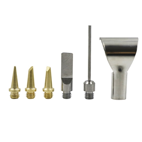6PCS Gold-Plated Soldering Tips: Nozzle Set for Cordless Irons & Electronics Repair
