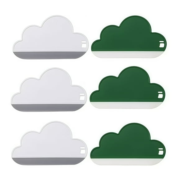 6PCS Green And White Cloud Scrapers For Cleaning Durable