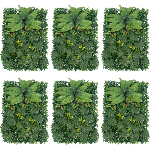 6PCS Greenery Walls, Artificial Greenery Wall, Greenery Backdrop Wall Decor, Versatile Privacy Fence Panels, for Outdoor Indoor Garden Wedding Decor