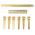 6PCS Guitar Brass Bridge Pins Saddle Nut Replacement Parts for Acoustic