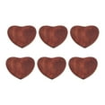 6PCS Guitar Pick Wooden Heart Shaped Burr Free Smooth Surface Guitar