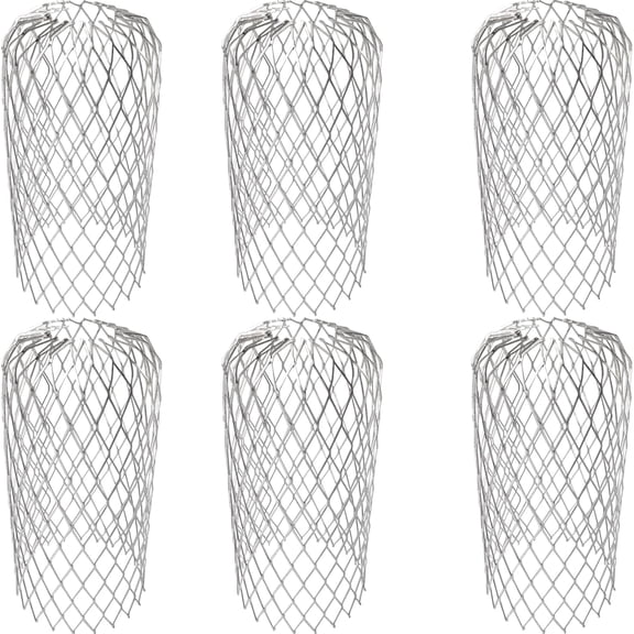 6PCS Gutter Guard Strainer Aluminum Downspout Mesh Filter Preventing Blockage Leaves Debris from Clogging Pipes(3 inch) (6)