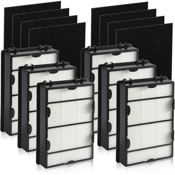 6PCS HAPF600 Filter Replacement and 8PCS pre filter Compatible with Holmes Air Purifier HAPF8650 HAP615 HAP625 HAP650,Replacement Part # 600, 600D, 600D-U2