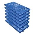 thumbnail image 1 of 6PCS HDPE Plastic Pallets, 11.8"x23.6" Interlocking Floor Storage Pads, 2000lb Capacity Waterproof Pallet Grids for Basement Garage Warehouse Organization, 1 of 8