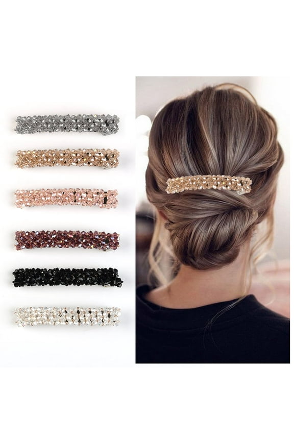 6PCS Hair Barrette Rhinestone Hair Clip Decorative Hair Side Clip Hair Pins Hair Accessories for Women Girls