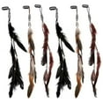 thumbnail image 1 of 6PCS Hair Feather Extensions With Braided Beads Barrettes For Women Party Hair Accessories 6PCS, 1 of 9