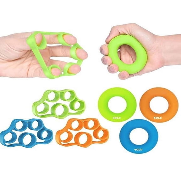 6PCS Hand Grip Strengthener, Finger Strength Trainers Used to Increase Finger Strength and Exercise Finger Flexion and Extension for Rock Climbing, Strength Training Multiple Resistance Levels