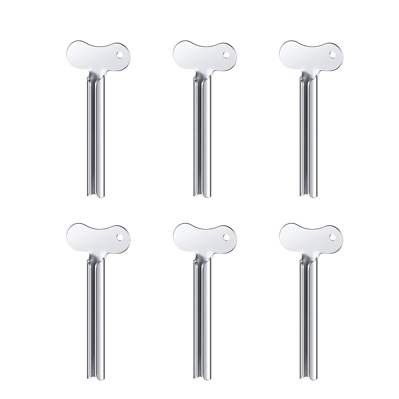 6PCS Handle Type Stainless Steel Extruder Toothpaste Metal Extruder Key