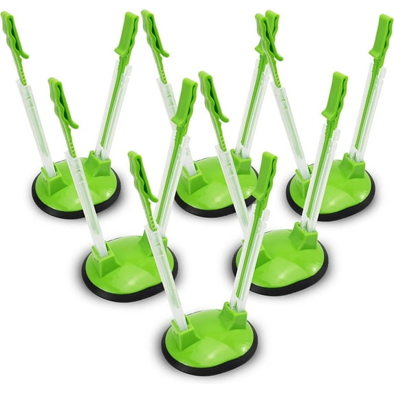 6PCS Hands-Free Baggy Rack Holder for Food Prep Bag Food Storage Ziploc Freezer Storage Bag Holder Bag Opener Anti-Slip Holder for Kitchen Plastic Bags Stand to Pour Leftovers, Snacks and Meal