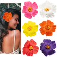thumbnail image 1 of 6PCS Hawaiian Flower Hair Clips for Women Plumeria Hibiscus Hair Clip 3.5 Inch Artificial Flower Clips for Vacation Party Beach Accessories, 1 of 7