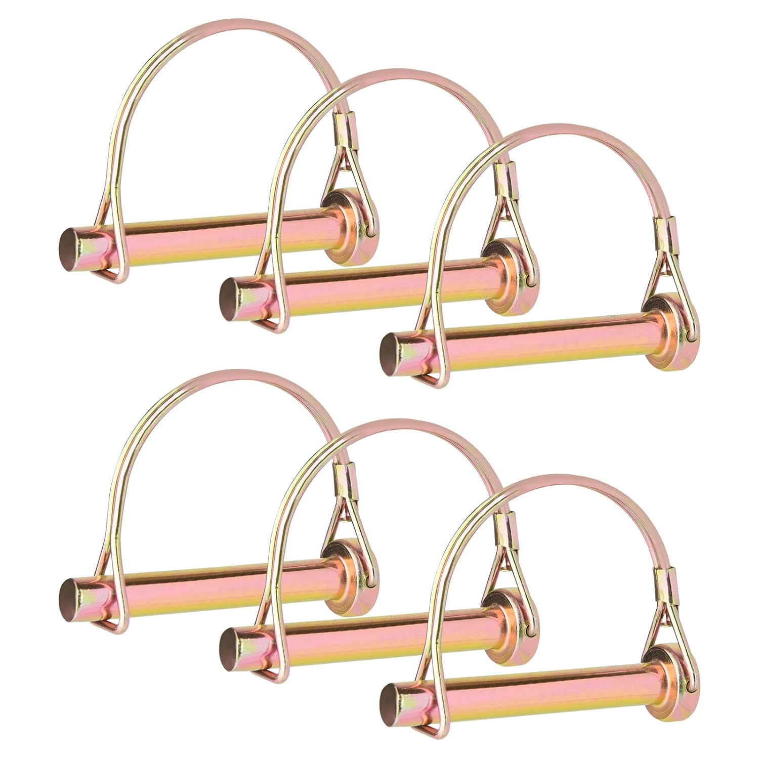 6PCS Heavy Duty PTO and Hitch Lynch Square D-Shape Pins, Clip and Cast ...